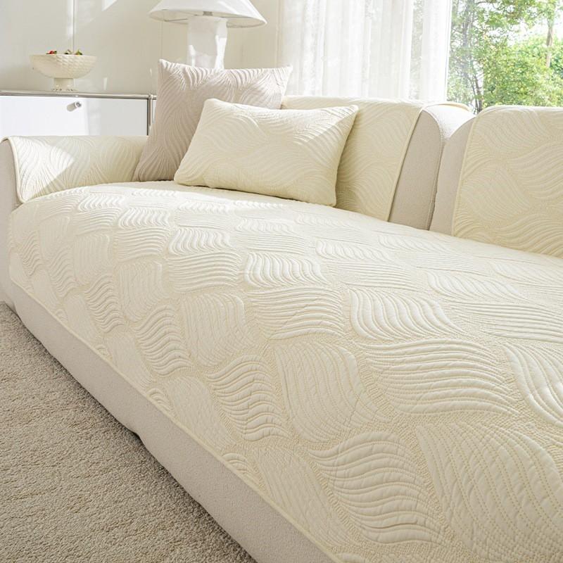 Cream Style Solid Sofa Cover Anti-Scratch All Universal Couch Cushion