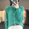 Autumn and Winter Women's Knitwear Fashion Casual Solid Color Print Long Sleeves O Neck Sweater