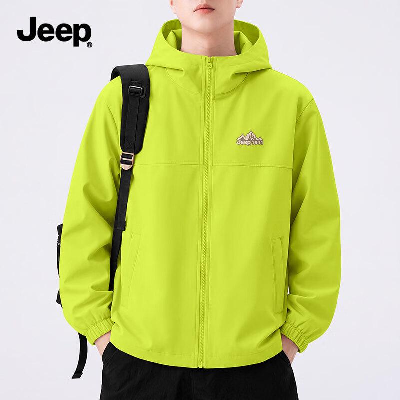 Jeep Мужская ветрозащитная водонепроницаемая куртка с капюшоном