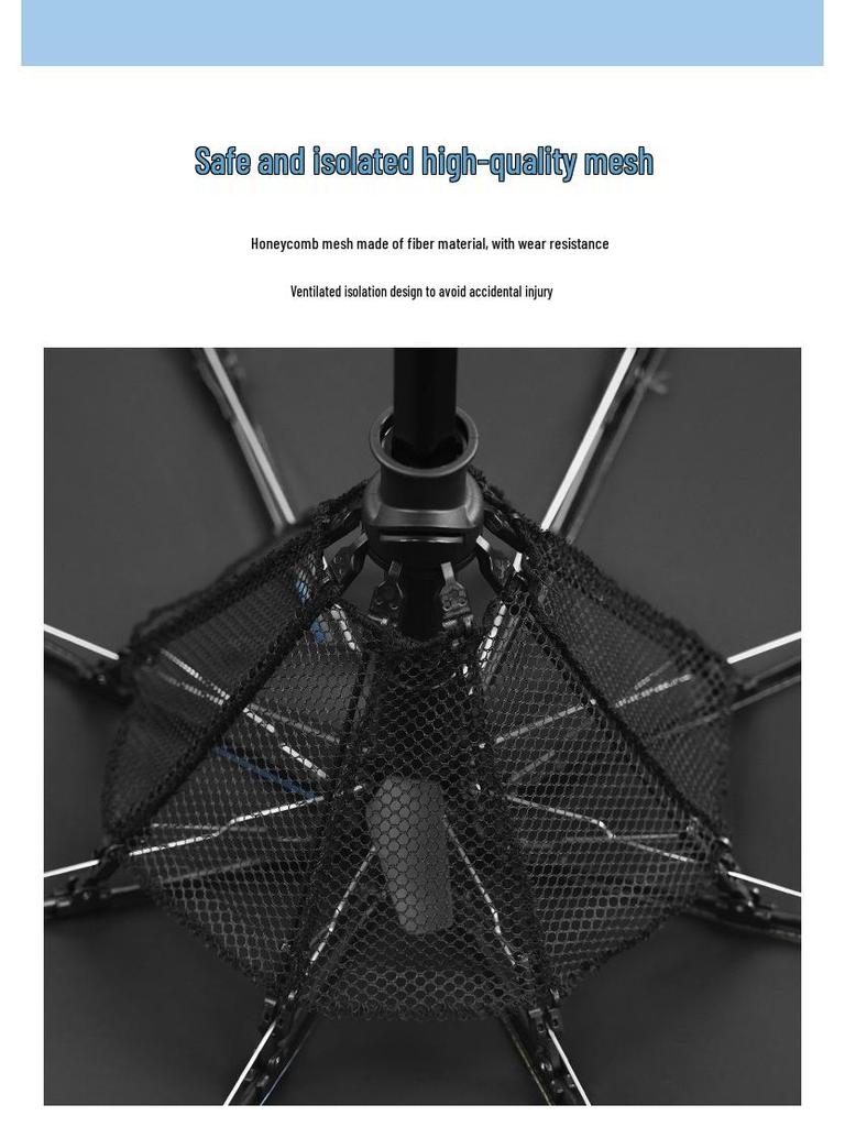 Men's High-End Folding Umbrella with Cooling Fan, Charging Sunscreen, Sunshade, and Rain Protection.