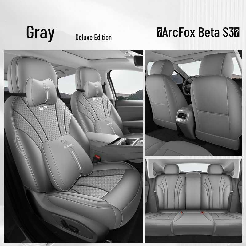 Jihu Beta S3 Universal Leather Seat Covers, Breathable & All-Season, Fits 26 Models