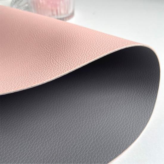 Table Mat Faux Non-slip Wipeable Leather Oval Shape Insulation Pad for Dining Room