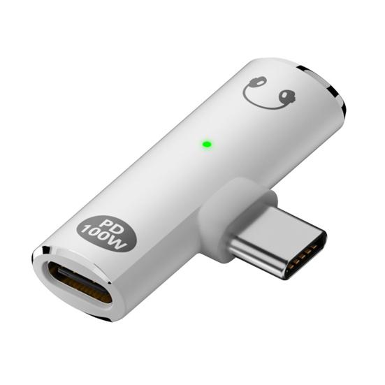 Адаптер USB C на 3,5 мм аудиоразъем с быстрой зарядкой PD 100 Вт, двухпортовый адаптер, универсальный адаптер для наушников