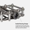 1 пара педалей для шоссейного горного велосипеда, 3 подшипника, велосипедные педали, плоские педали из титанового сплава, легкие
