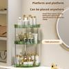 Corner Bathroom Counter Organizer Storage Rack Large Capacity 3 Tier 90 Degree Design Makeup Organizer