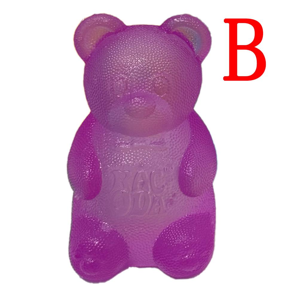 Сквиш-игрушка мармеладный мишка, стресс-болл из мальтозы, животное-сквиш, фиджет-игрушка для детей и взрослых, твердый антистресс, в наличии