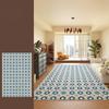 Blue Geometric Design Area Rug – Creative High-End Luxury Floor Mat for Living Room  Bedroom, Soft Sofa Bedside Carpet