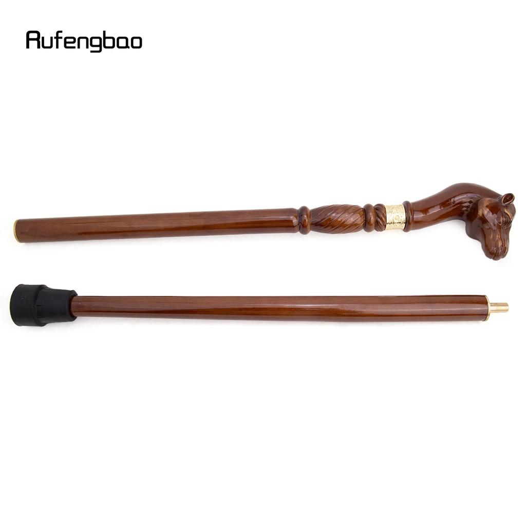 Camel Brown Wooden Fashion Walking Stick Decorative Vampire Cospaly Party Wood Walking Cane Halloween Mace Wand Crosier 94cm