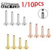 1/10 ШТ. Титановый Лабрет-гвоздик С Внутренней Резьбой Push Pin Трагус Хеликс Конч Септум Плоская Задняя Часть Вставляемая Пирсинг Уха Украшение