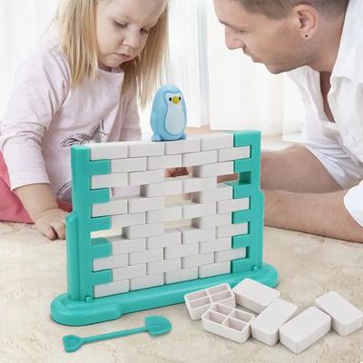 Интерактивная настольная игра Mini Fun Save Penguin Ice Breaker Strategy Game с балансировочными блоками для семейного отдыха и обучения.
