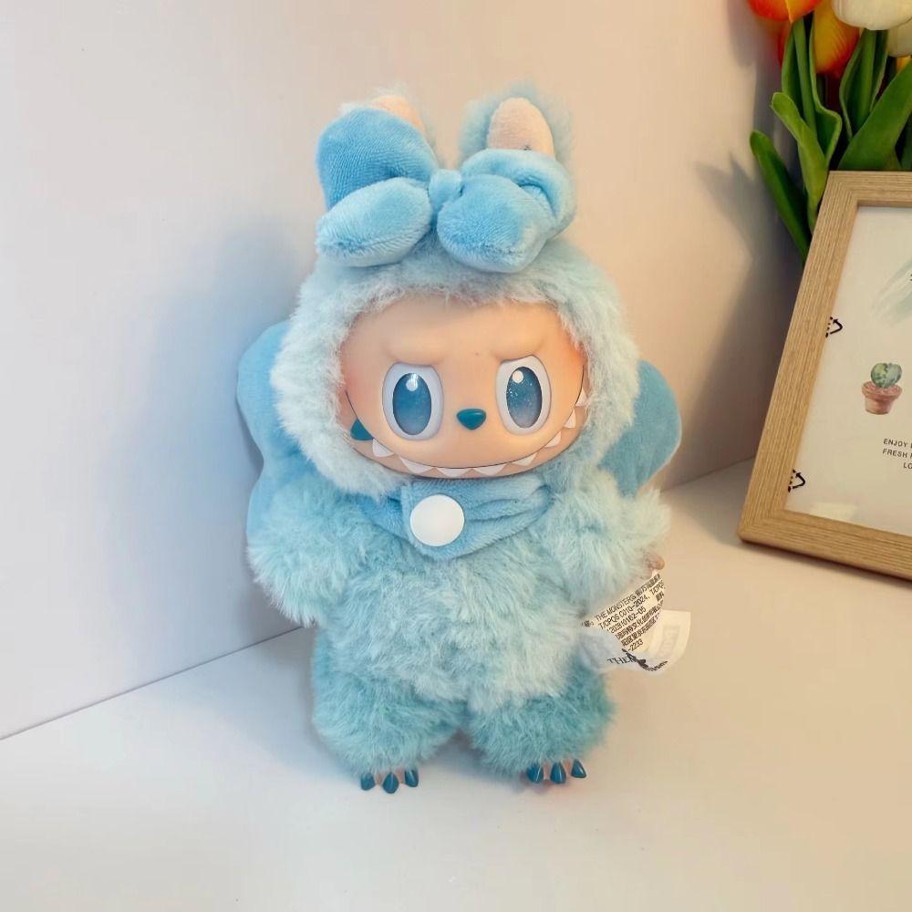 Wing Labubu Time Doll Одежда Bow Hat 17 см Мягкие куклы Одежда для детей Девочек Игрушки