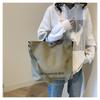 Casual Large-capacity Handbag New Fashionable and Simple Casual Canvas Tote Bag College Student Class Bag