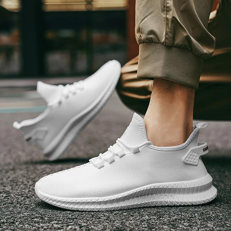 YRZL Мужские повседневные кроссовки из искусственной кожи Водонепроницаемые легкие удобные спортивные туфли для баскетбола на открытом воздухе