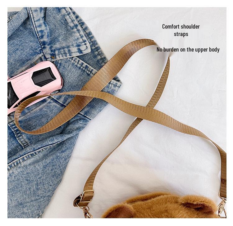 2025 Креативная милая мультяшная плюшевая сумка-кроссбоди в виде куклы – Мягкая, выдвижная, круглая на плечо