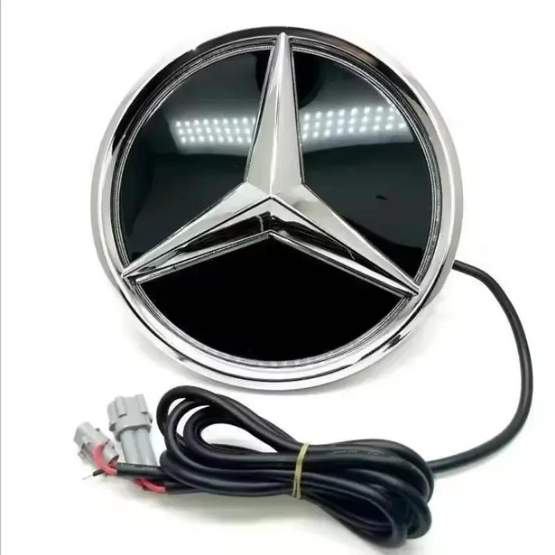 Логотип на переднюю решетку автомобиля Для Mercedes Benz Светящаяся зеркальная поверхность Светодиодный значок W205 W218 W207 W176 W212 Эмблема Светящийся декоративный свет1