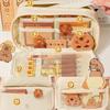 Cute Fabric Pencil Case Kawaii Large Capacity Capybara Zipper Kids Bag Children'S Pen Pouch School Supplies Gift