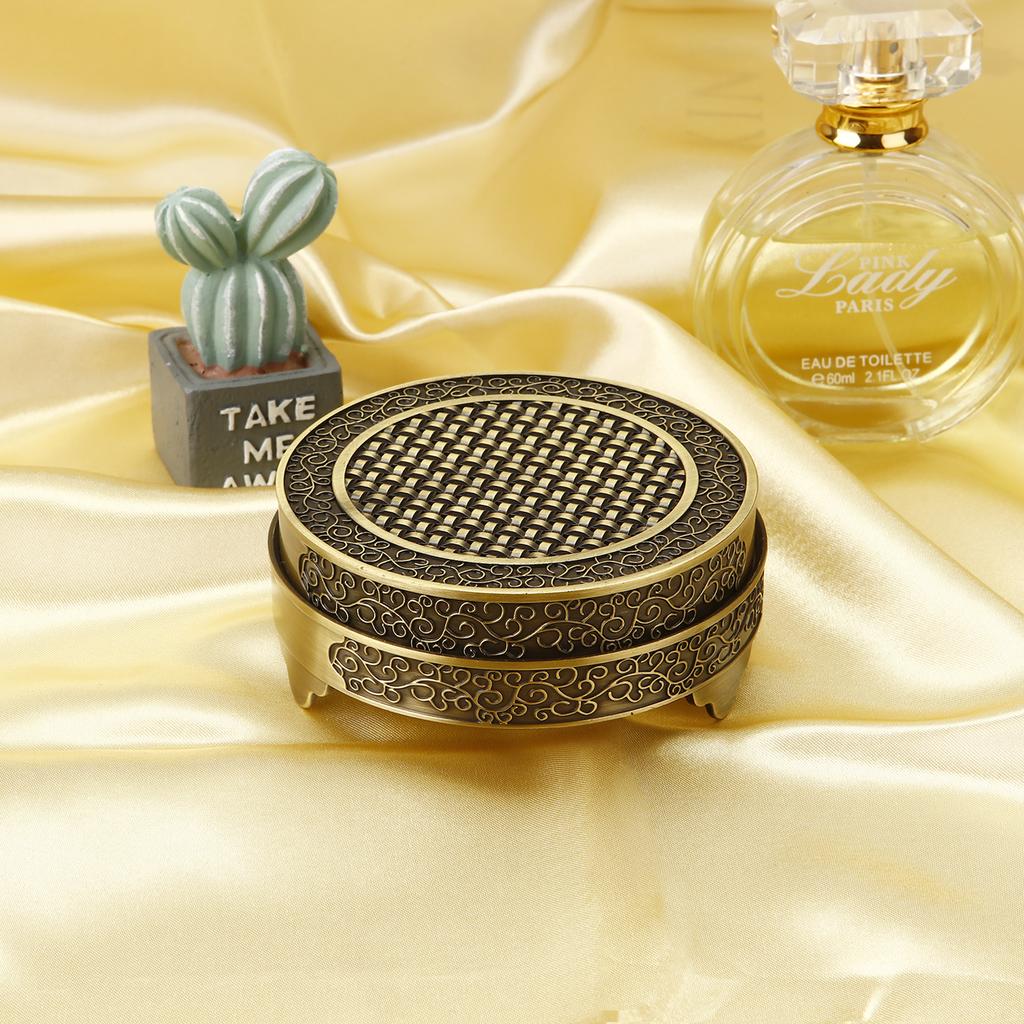 Retro Embossed Jewelry Storage Box Metal Jewelry Box Necklace Earrings Ring Jewelry Organizer Multi-functional Organizer