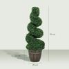 Set of 2 Artificial Plants, Topiary Spiral Boxwood Trees with Pot, for Home Indoor Outdoor Decor, 90cm