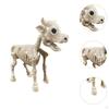 Cow Skeleton Statue Desktop Ornament Halloween Decor Art Crafts Decorative Figurine for Table