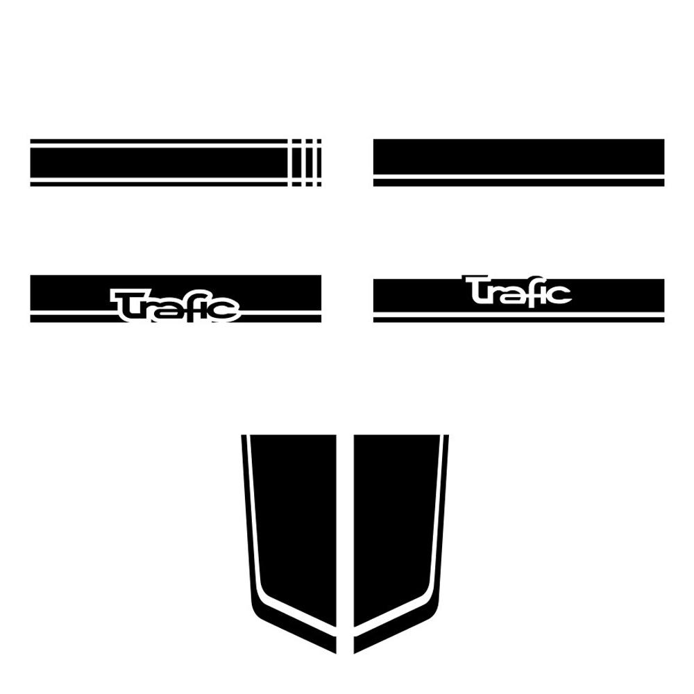 Car Hood Stickers For Renault Trafic 3 2 Camper Van Graphics Stripes Styling Tuning Vinyl Decor Decals Auto Bonnet Accessories R888