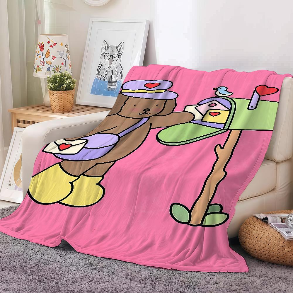 Cartoon Cute B-bobbie G-goods Blanket Warm And Soft Suitable For Bedroom Living Room Sofa Bed Office Travel Camping