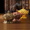 Lotus Flower Incense Burner Buddhism Buddha Holder Brass Mini Sandalwood Censer Incense Metal Craft Home Decoration