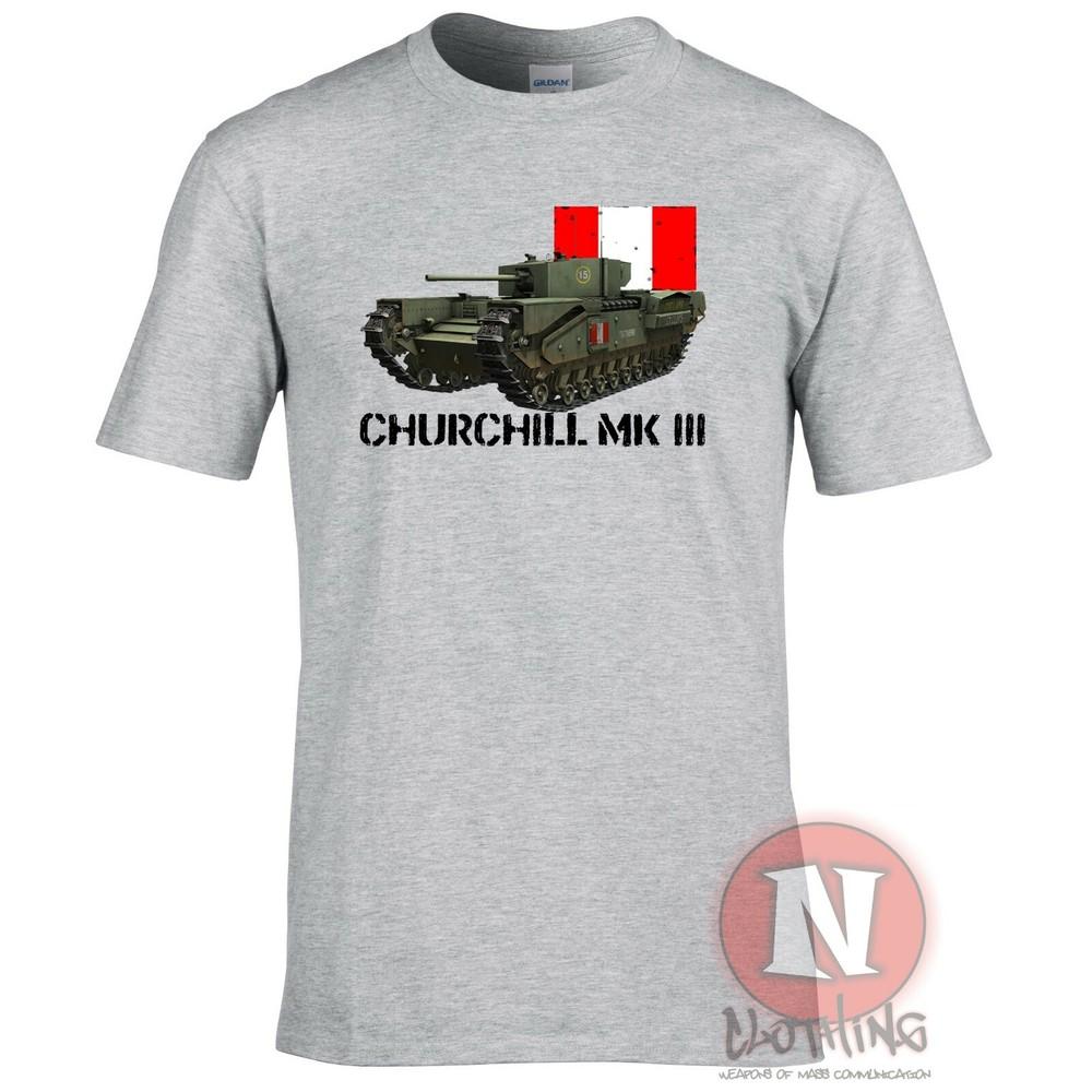 Churchill Mk3 Tank TShirt British Military Ww2 DDay History Vehicle Wwii Wot