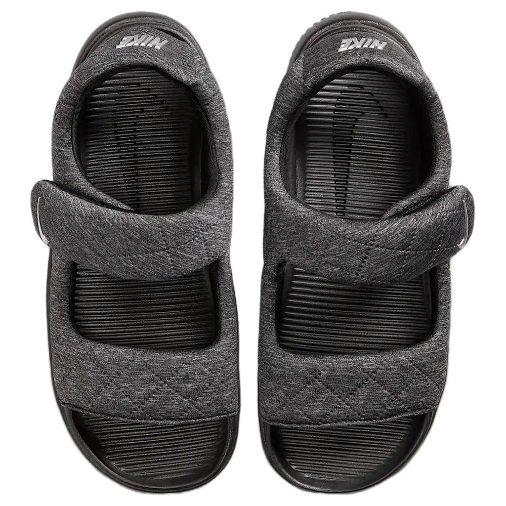 Nike Calm Sandal SE Black Metallic Silver Women Sneakers HJ9000-002