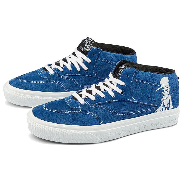 Vans Кеды Half Cab 92 Vcu Замшевые Повседневные Прочные Средней Высоты Для Скейтбординга Унисекс Синий VN0A4BW9APG