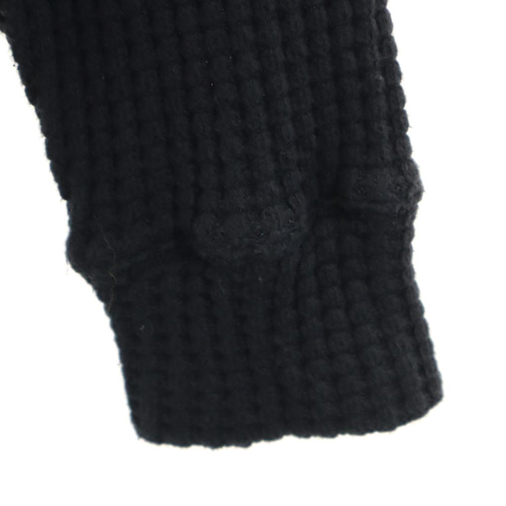 Seagreen Сделано в Японии шерсть Длинный рукав вафля Толстовка на молнии 4 черный Мужской Б/У