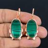 Малахитовый драгоценный камень, медь, красивые ювелирные серьги ручной работы для нее