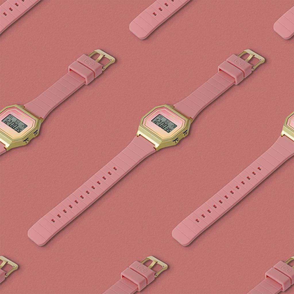 ICE WATCH Officially Imported Watch ICE Digit Retro Sunset 32mm Silicone Rubber Belt 022715 Ladies Coral Dreamscape