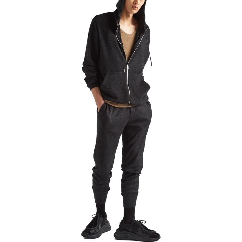 PRADA Knitted Sweatpants Men's Black UMP137-13BP-F0308-S-232
