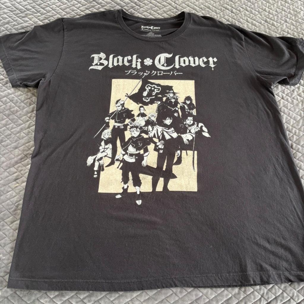 Black Clover Anime Graphic T-Shirt Mens 2XL Black Bulls Crunchyroll Funimation Unisex T-Shirt