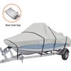 Boat Cover 11-22ft Outdoor V-Shaped Yacht Dust Cover Rainproof Boat Cover Sunscreen Taffeta 190T