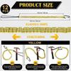 12 Pack Tool Lanyard with Single Metal Buckle and Loop End Yellow