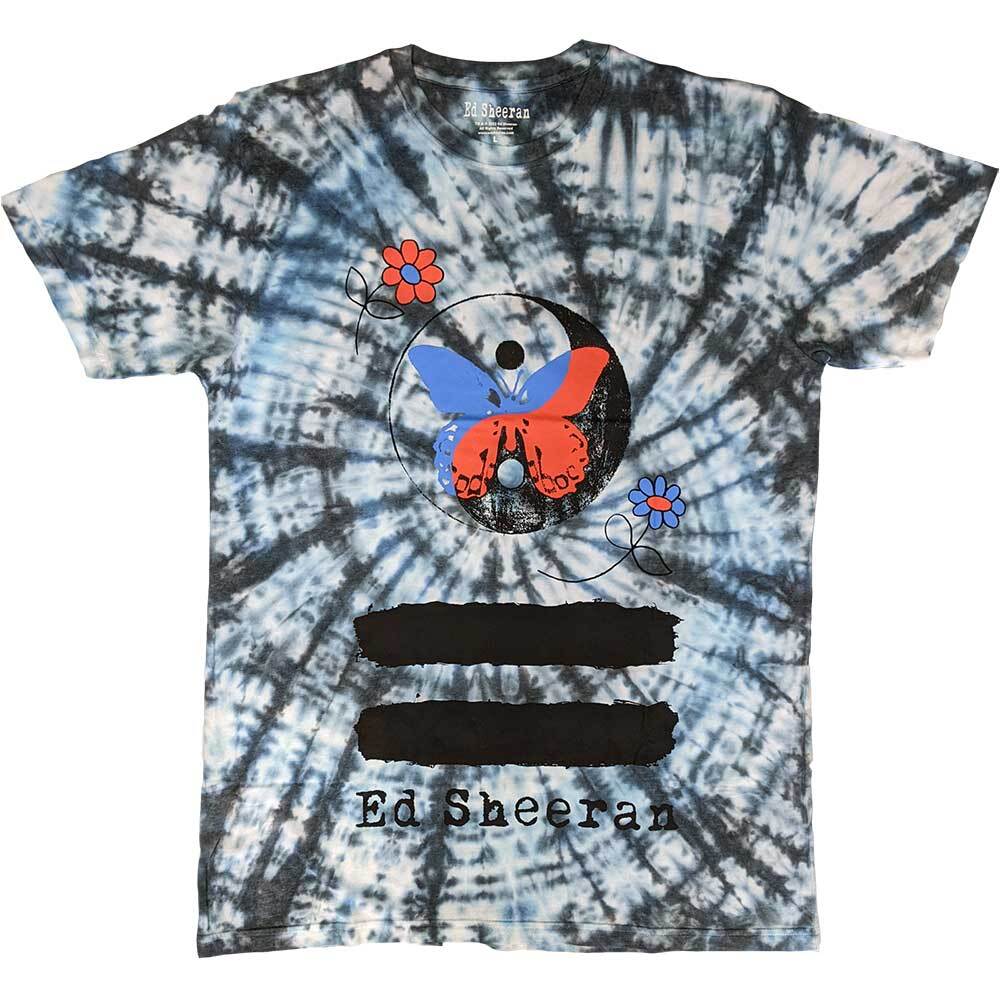 Ed Sheeran Yin Yang Butterfly T-Shirt White New