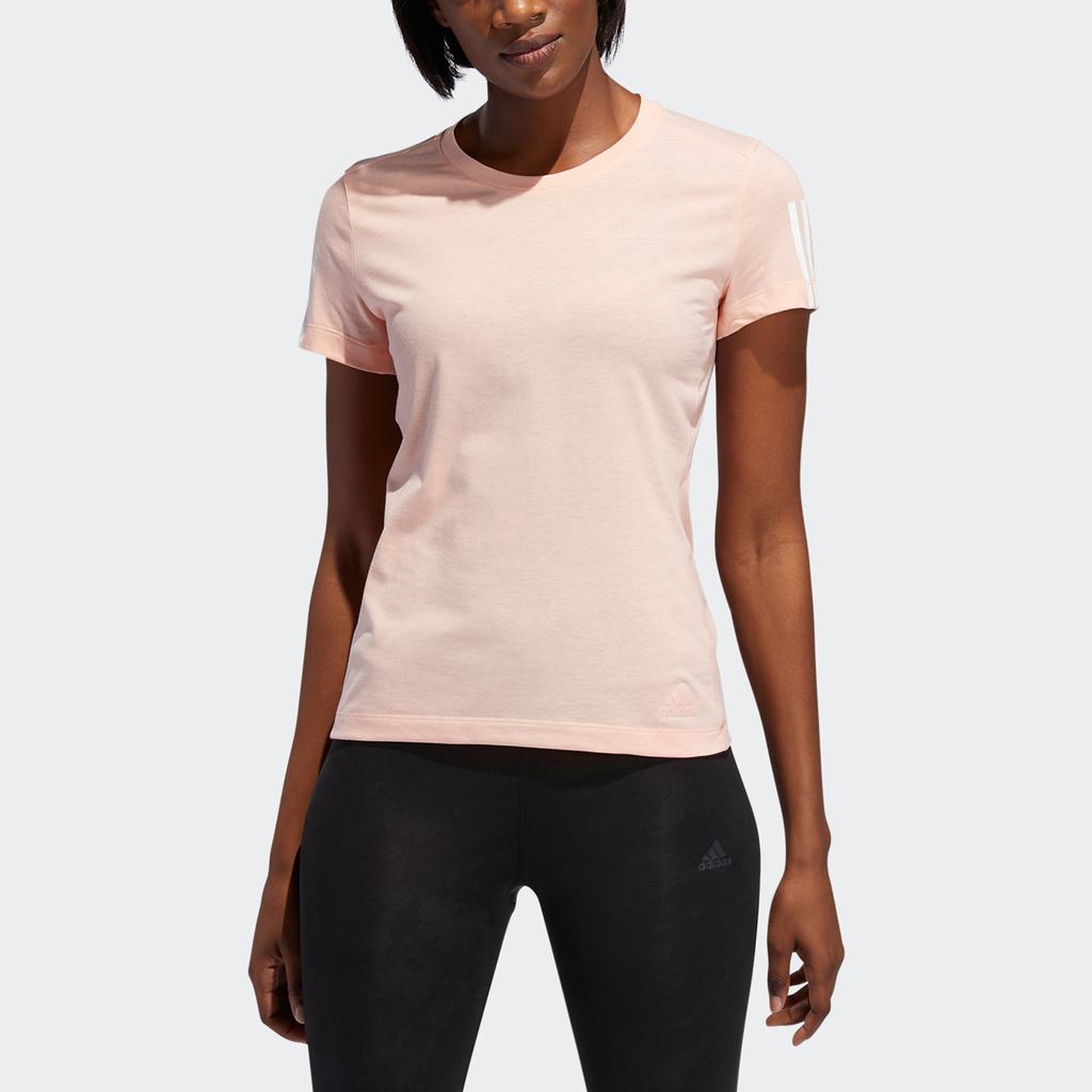 Adidas Run It Tee Soft Casual Running Round Neck Short Sleeve T-Shirt Women Tops Pink EJ8275