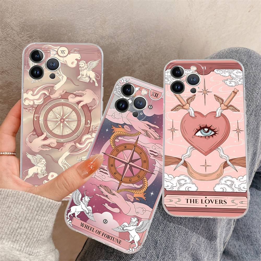 Инструменты для гадания T-tarot Карты Чехол для телефона Для IPhone 17 16 14 11 12 13 15 Pro Max 14 Plus 17 Air Cover