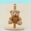 Adorable Teddy Bear Keychain Plush Doll Accessories For Bags Phones In White Brown Shades