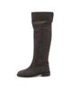 Athe Vanessabruno Dark Grey Suede Fabric Double A Long Boots Aaso5F603G2