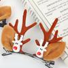 Cartoon Cute Deer Antler Hairband & Clip: Women's Christmas Accessory