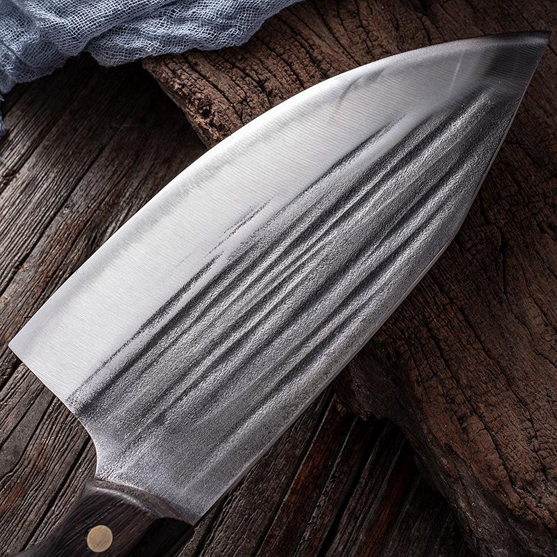 Кухонные китайские ножи ручной работы, стальной нож шеф-повара, нож для мяса, нож для убоя, измельчитель овощей