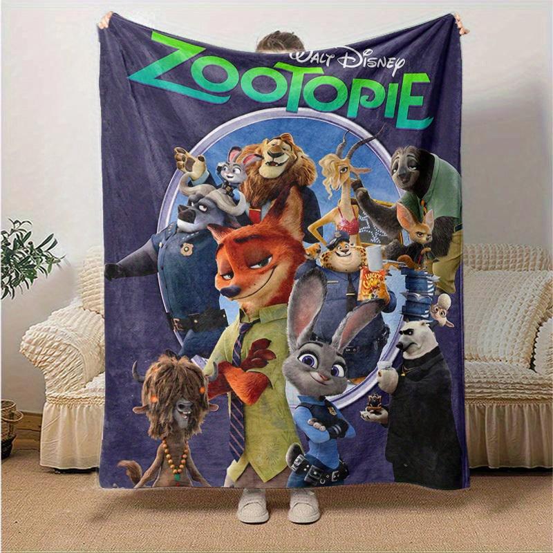 1 шт., Декор для дома в стиле Зверополиса: Уютные пледы, идеально подходящие для спальни, гостиной, путешествий, кемпинга, автомобиля