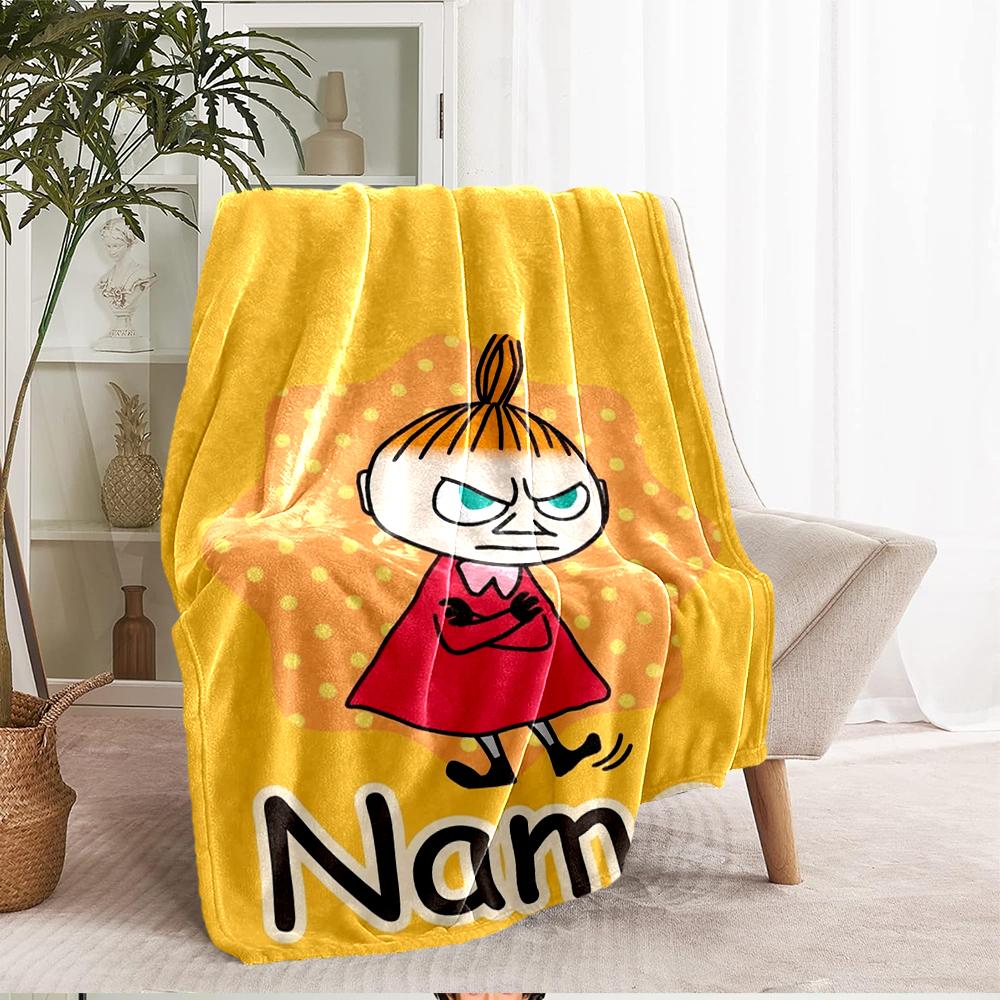 Custom Name Little My Theme Printed Blanket - Perfect for Couch, Bed, Travel & Outdoor Use | Machine Washable, Cozy & Durable.