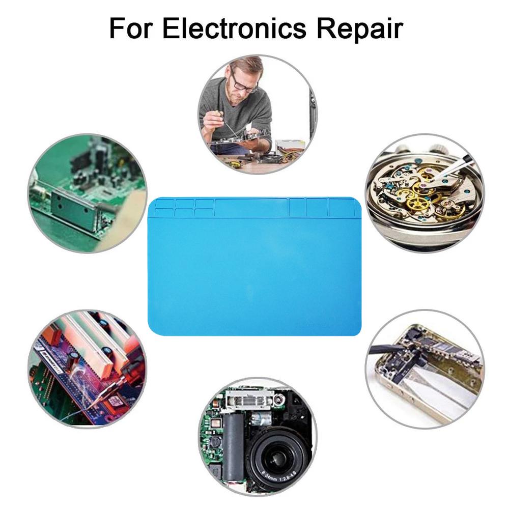 Теплоизоляционный рабочий коврик ESD, паяльная станция, утюг, коврик для ремонта телефона, компьютера, магнитный термостойкий изоляционный коврик, платформа