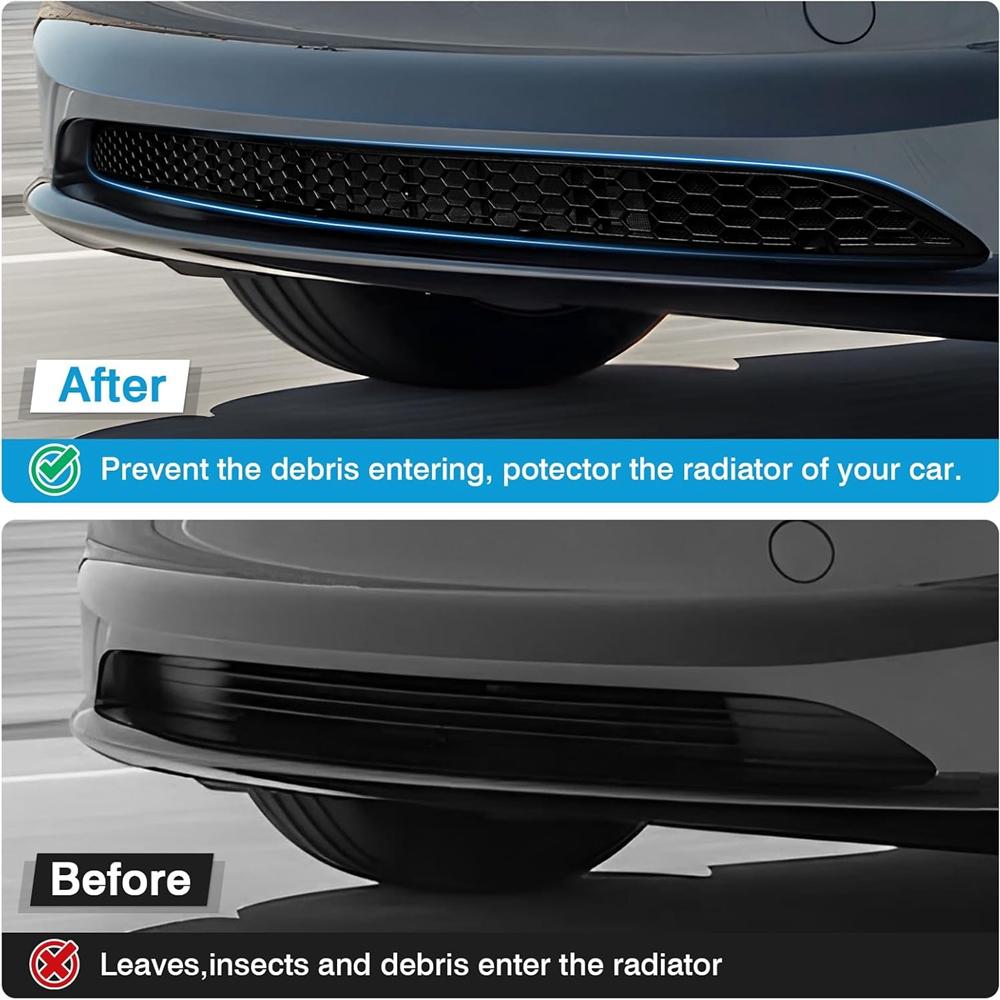 Front Grill Mesh Inserts for Tesla Model 3 Highland 2024 2025 Air Inlet Vent Grille Cover Protector Replacement Trim Accessories