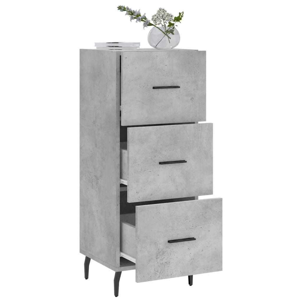 Sideboard Concrete Grey 34.5 x 34 x 90 cm Engineered Wood
