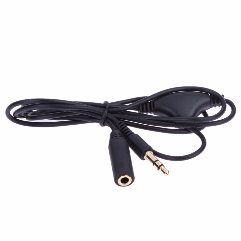 Line Volume Control Cable Stereo Audio Adaptor Headphone Extension Cord Cable Earphone Accessories