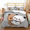 Cute BuBu Bear Kawaii Bedding Set Cartoon Anime All Season Duvet Cover Soft Quilt Cover and Pillowcases Single/Double/Queen/King